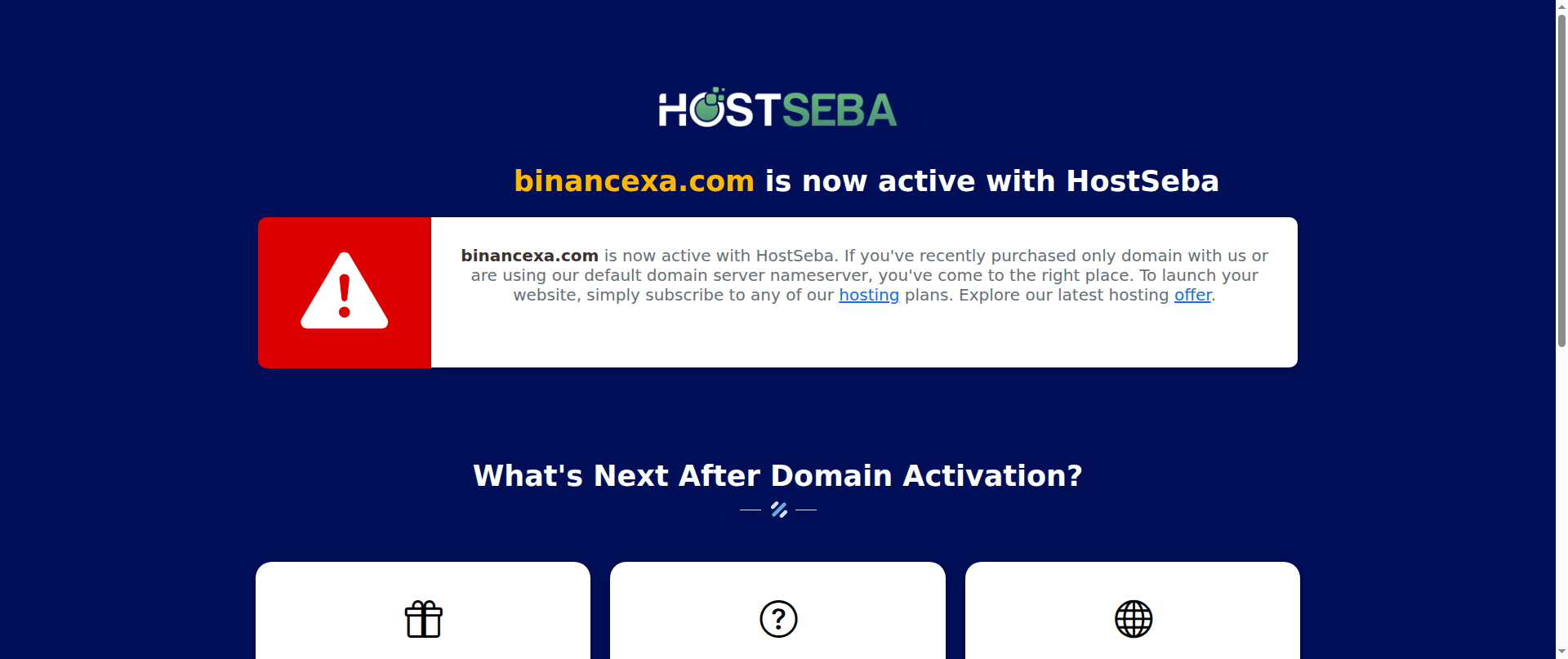 Screenshot of binancexa.com