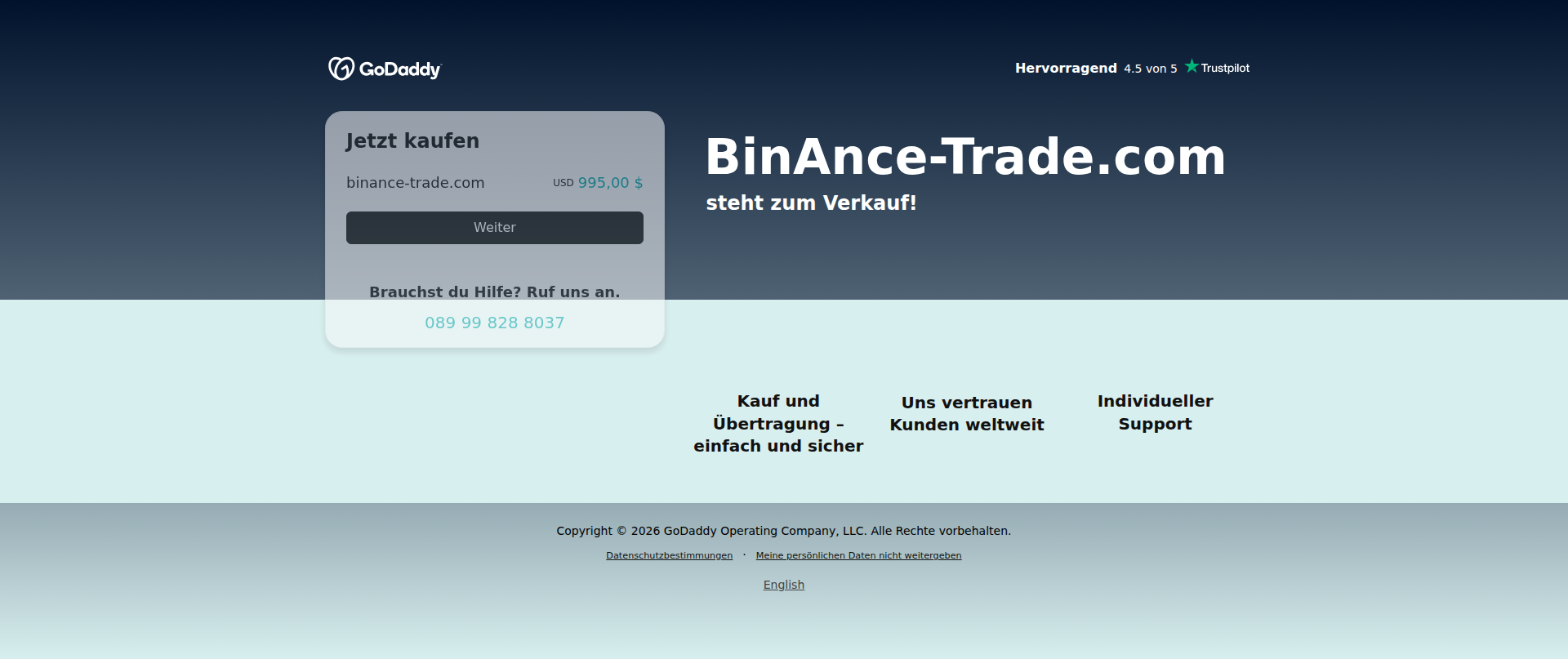 Screenshot of binance-trade.com