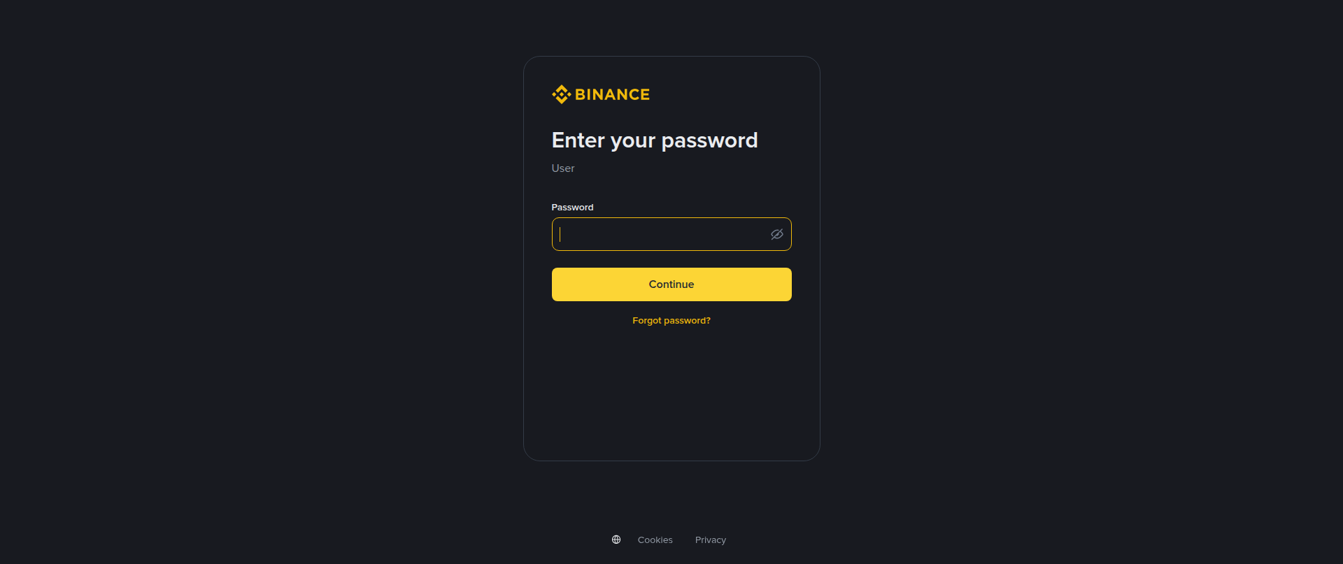 Screenshot of accounts.binanceuz.co