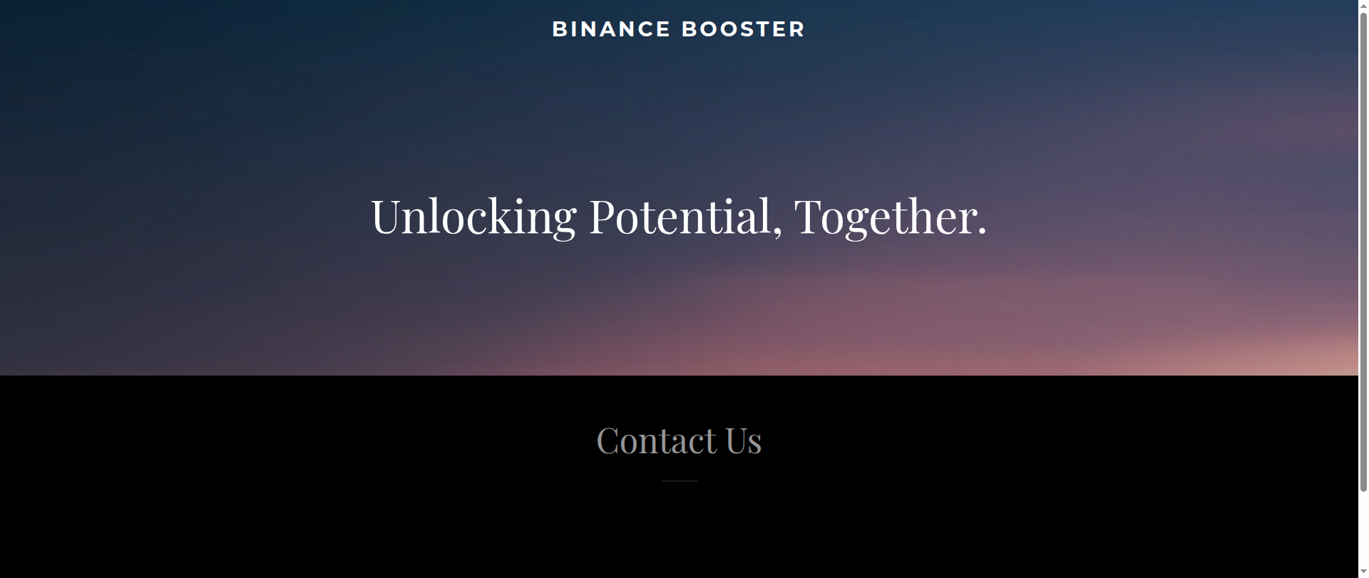 Screenshot of binancebooster.com