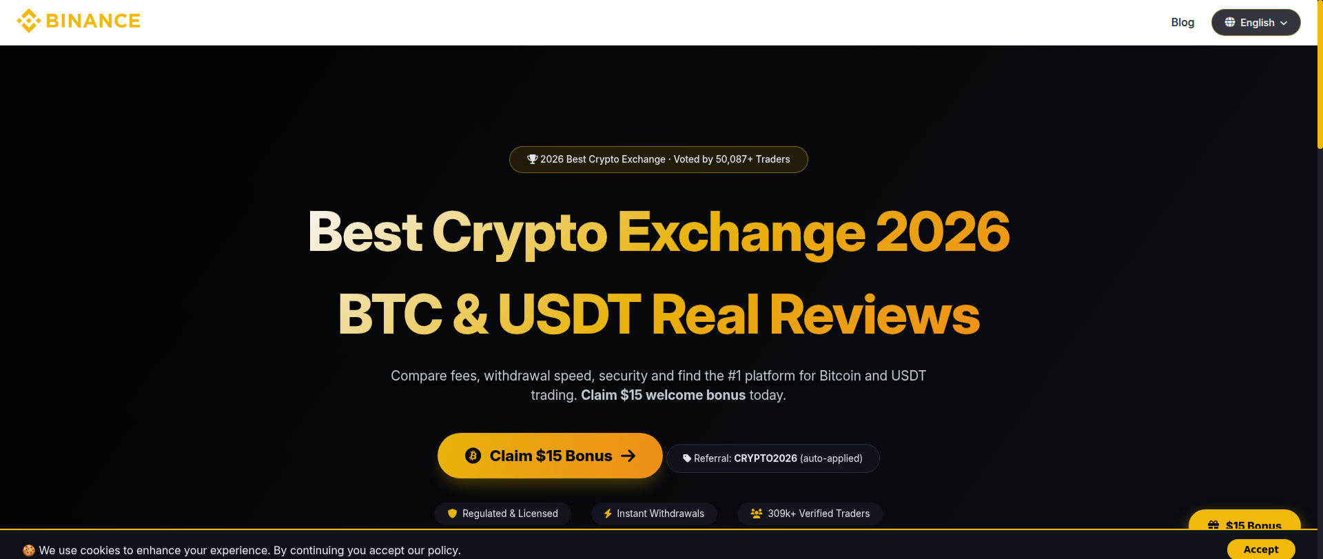 Screenshot of binancerating.com