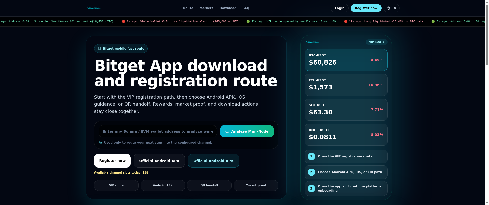 Screenshot of binanceuex.com