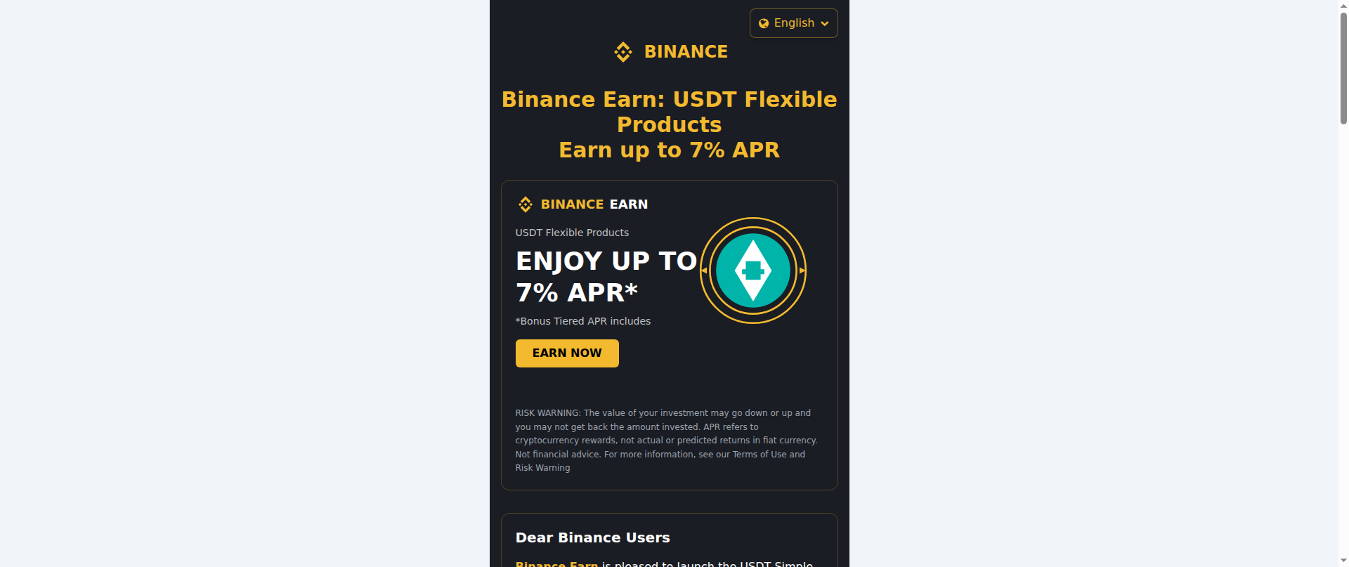 Screenshot of binance-t.com