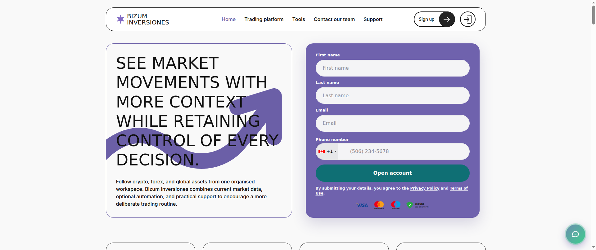 Screenshot of bizum-inversiones.online