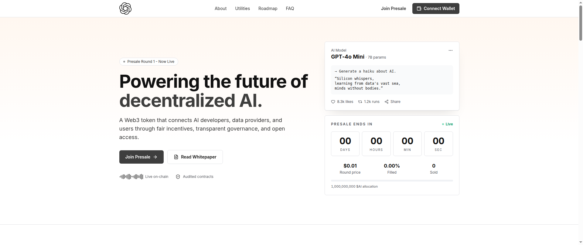Screenshot of openai-token.com