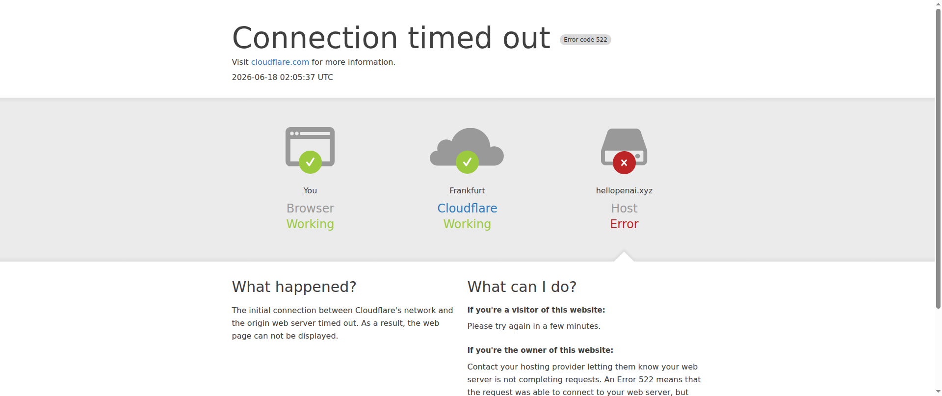 Screenshot of hellopenai.xyz