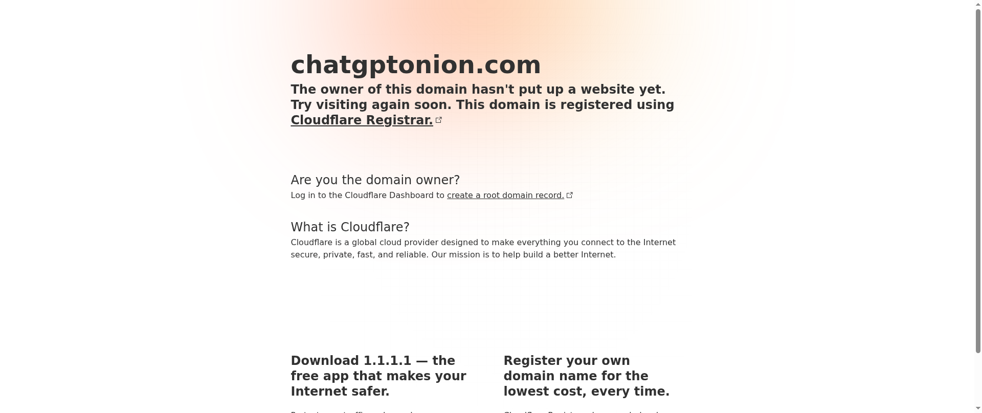 Screenshot of chatgptonion.com