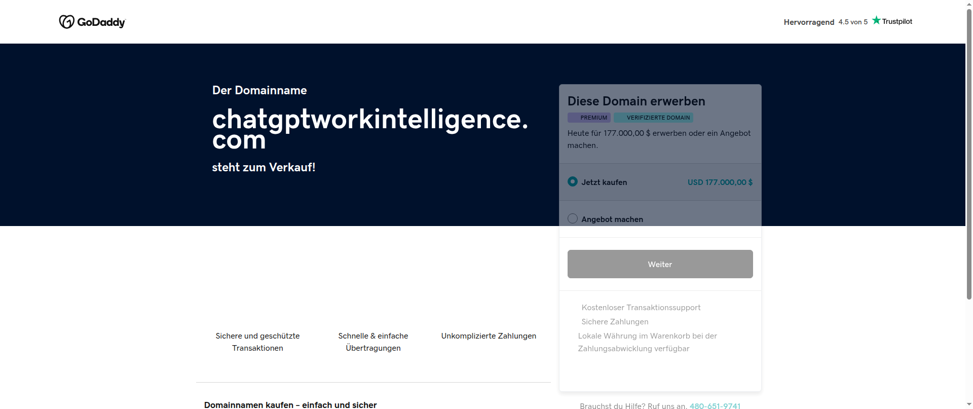 Screenshot of chatgptworkintelligence.com