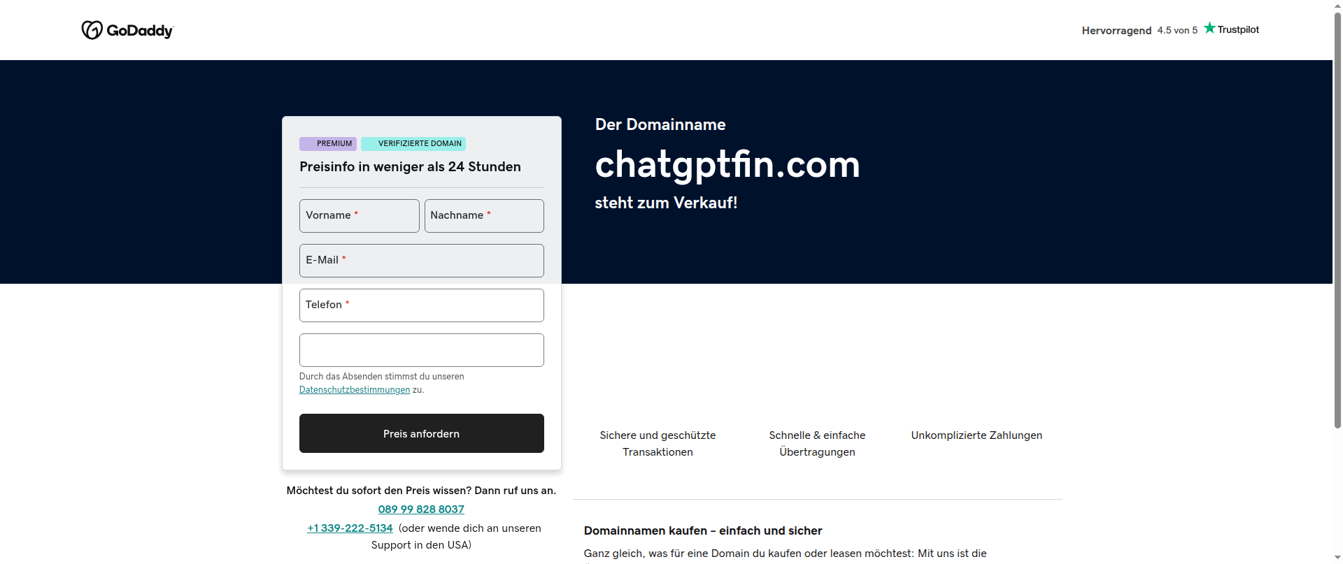 Screenshot of chatgptfin.com