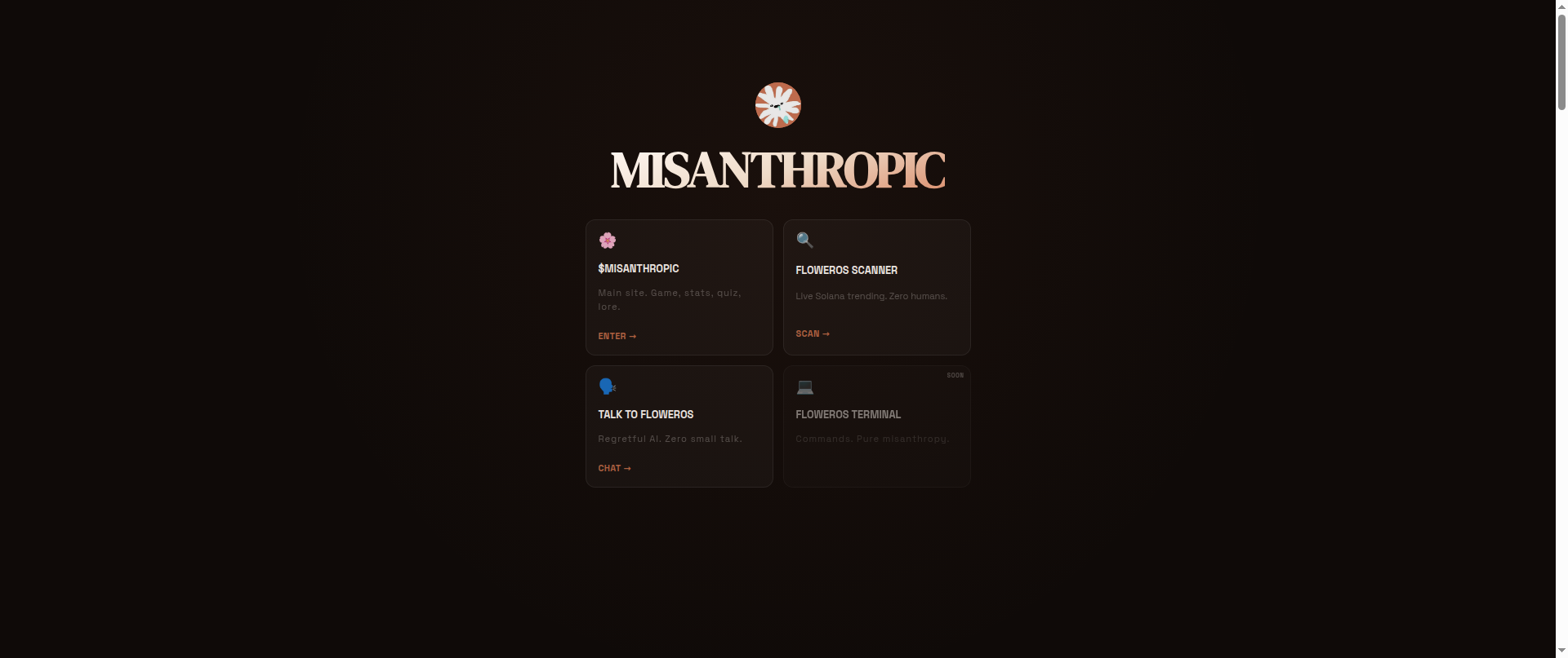 Screenshot of getmisanthropic.xyz