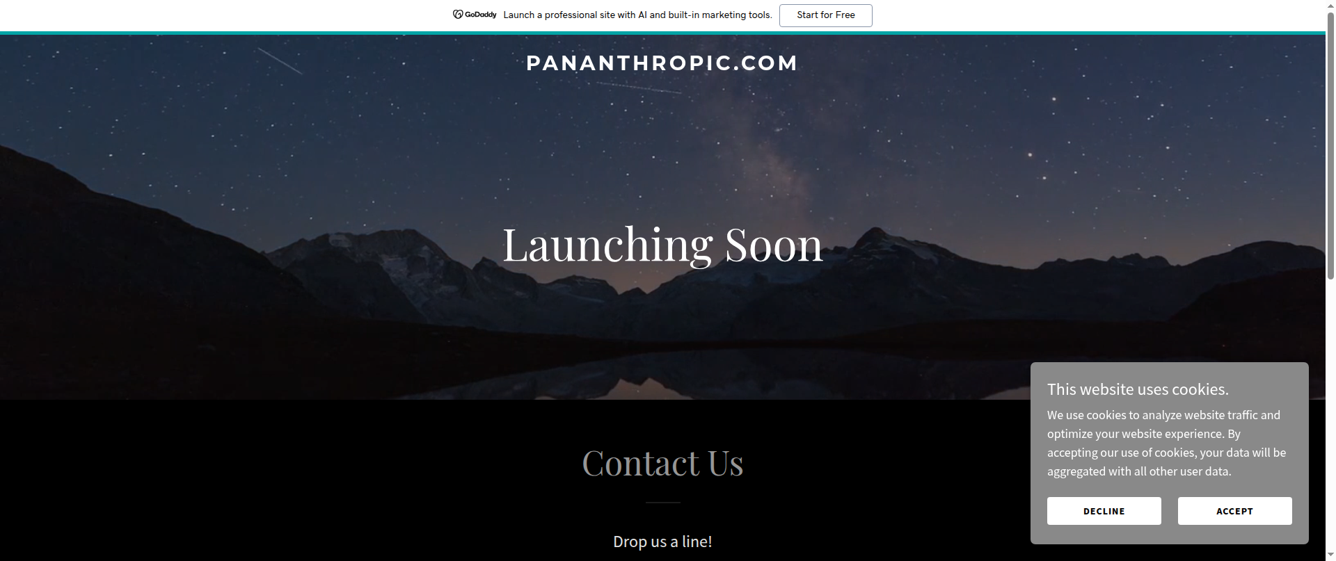 Screenshot of pananthropic.com