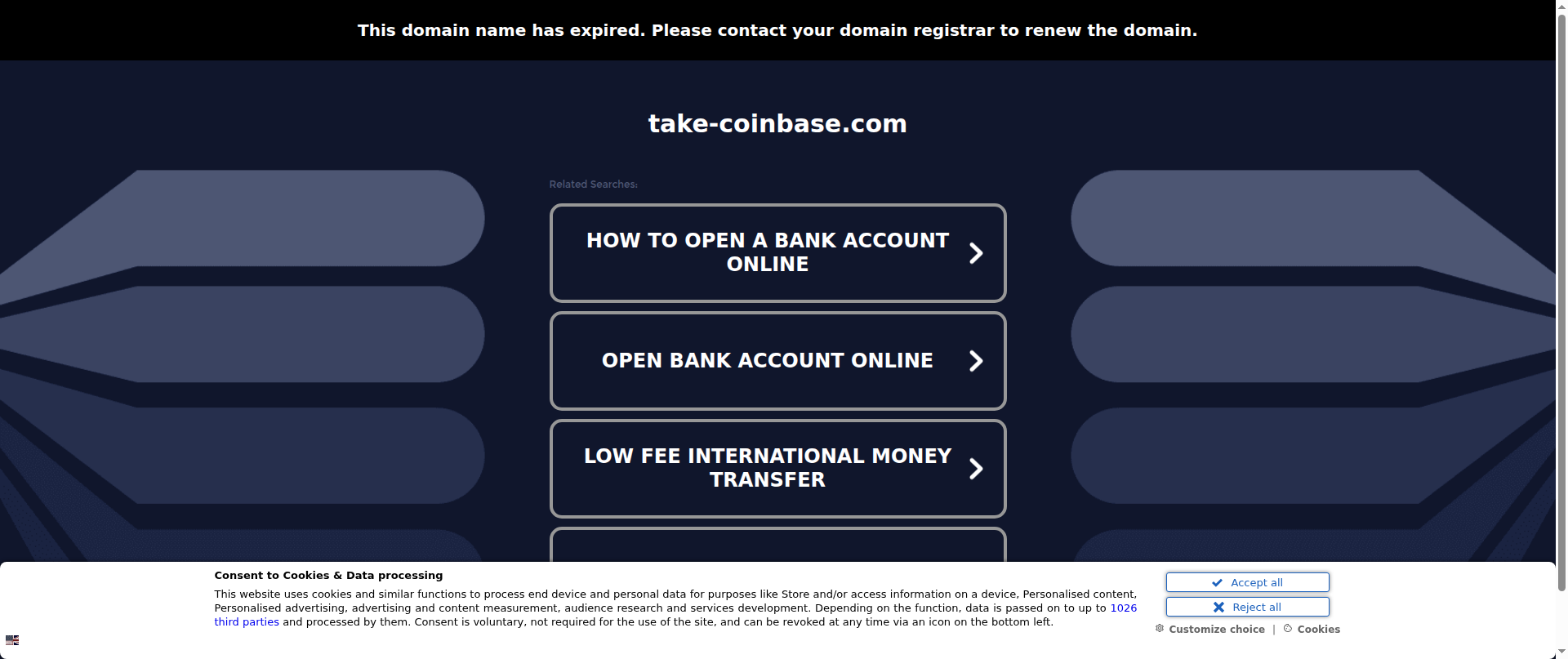 Screenshot of take-coinbase.com