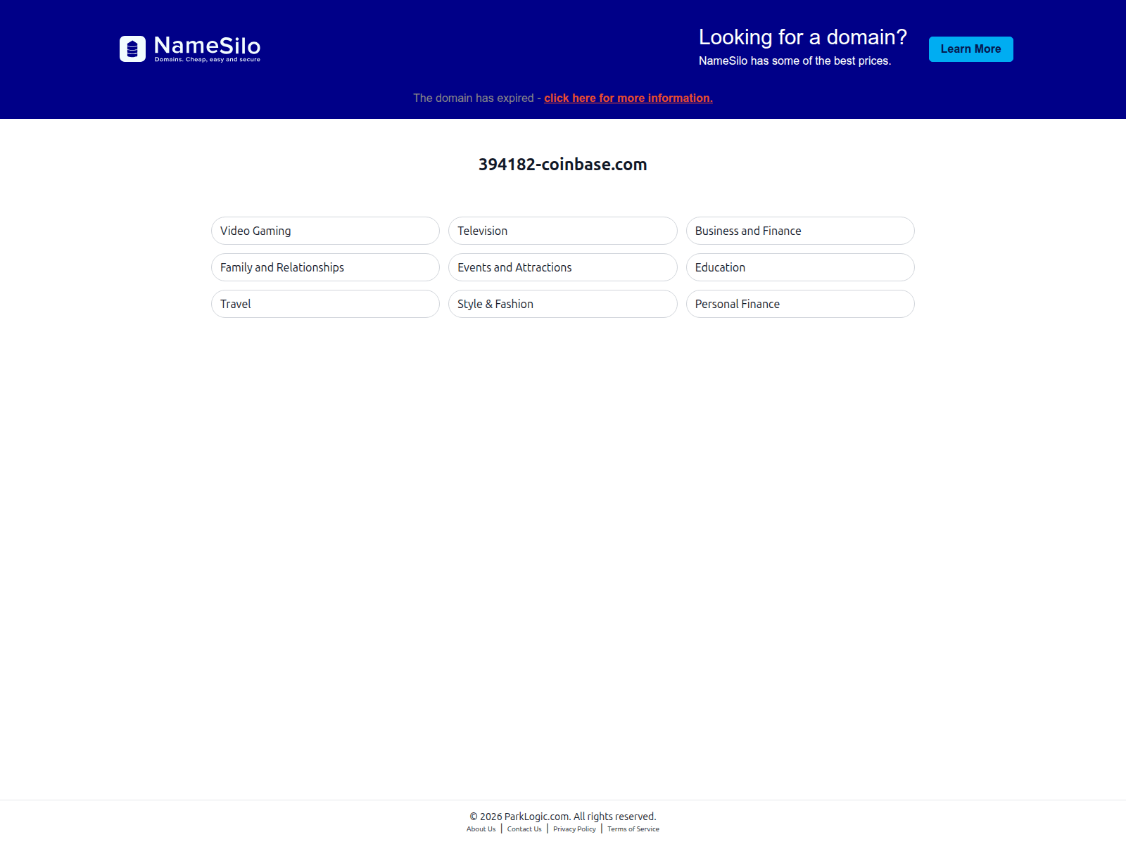 Screenshot of 394182-coinbase.com