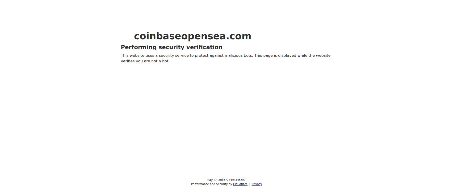 Screenshot of coinbaseopensea.com