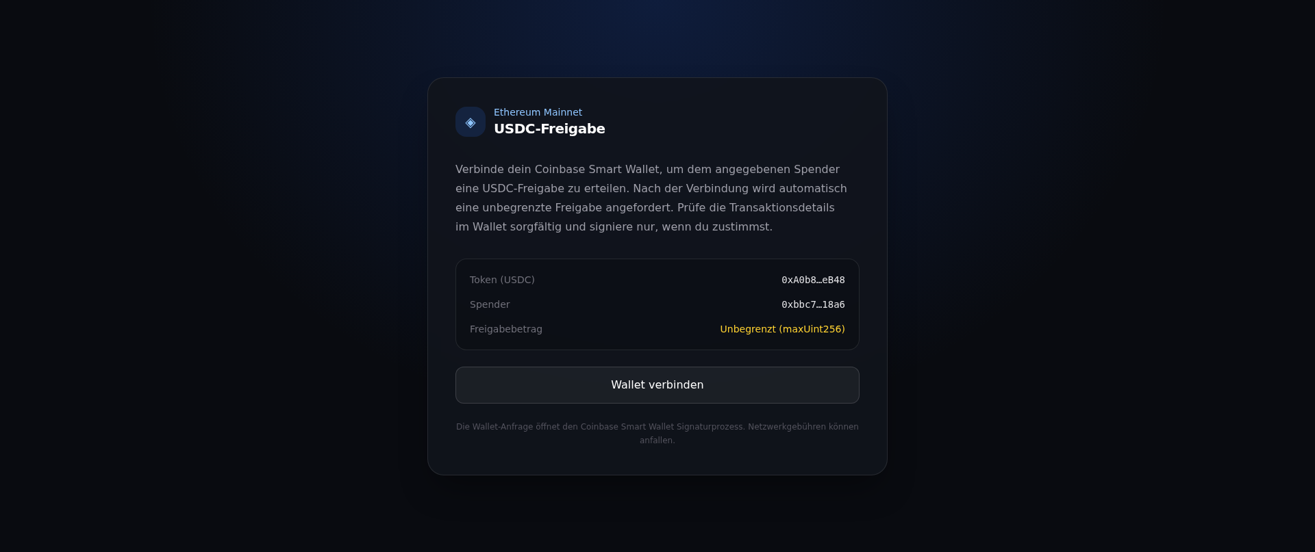 Screenshot of coinbase-connetct.vercel.app
