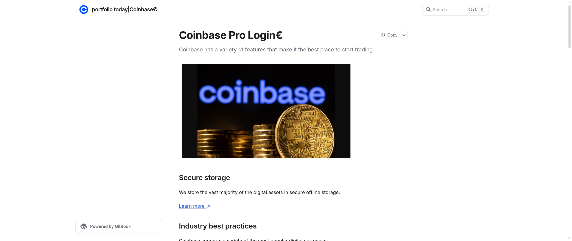 Screenshot of coinbase-today-portfolio.gitbook.io