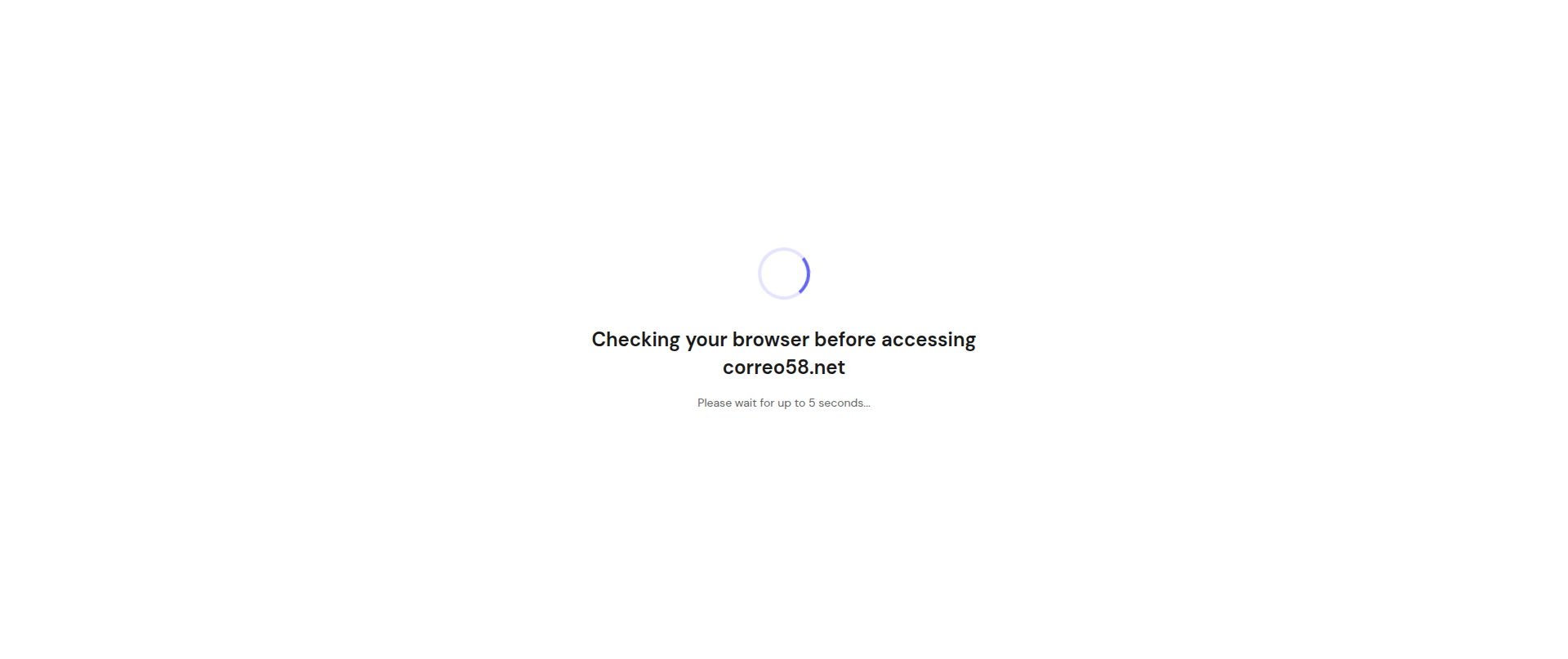 Screenshot of correo58.net
