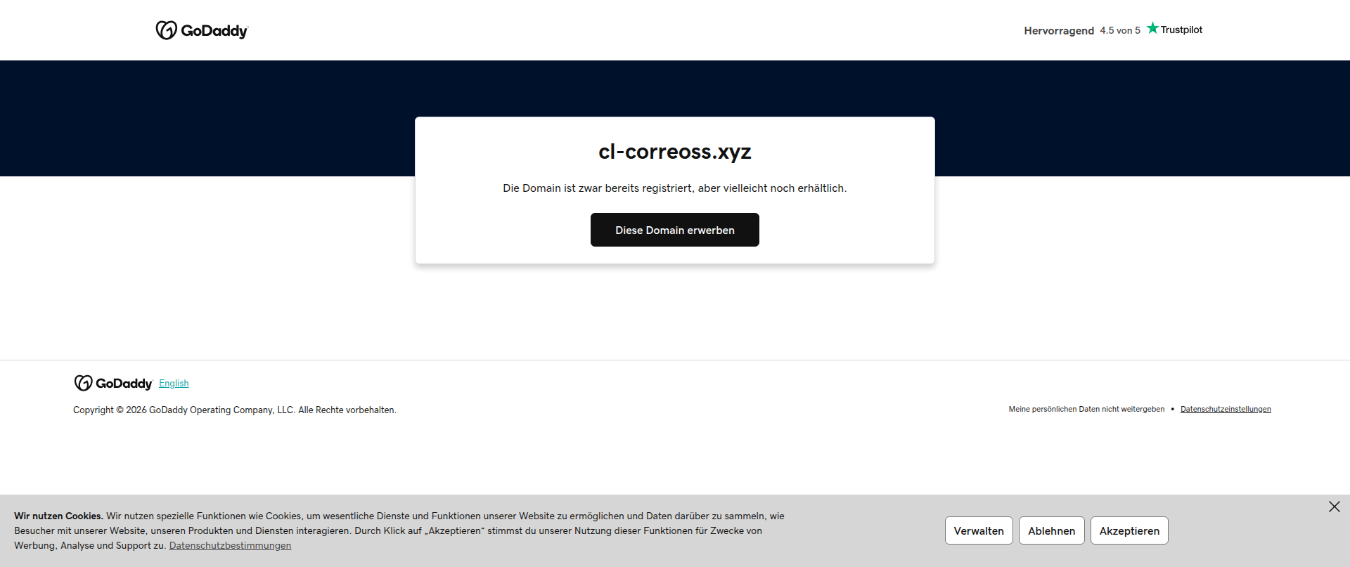 Screenshot of cl-correoss.xyz