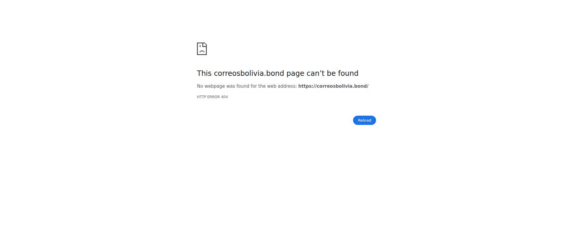 Screenshot of correosbolivia.bond