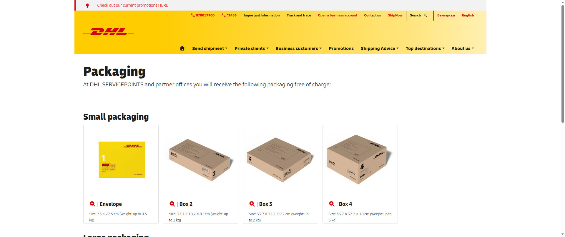 Screenshot of dhlexpress.bg