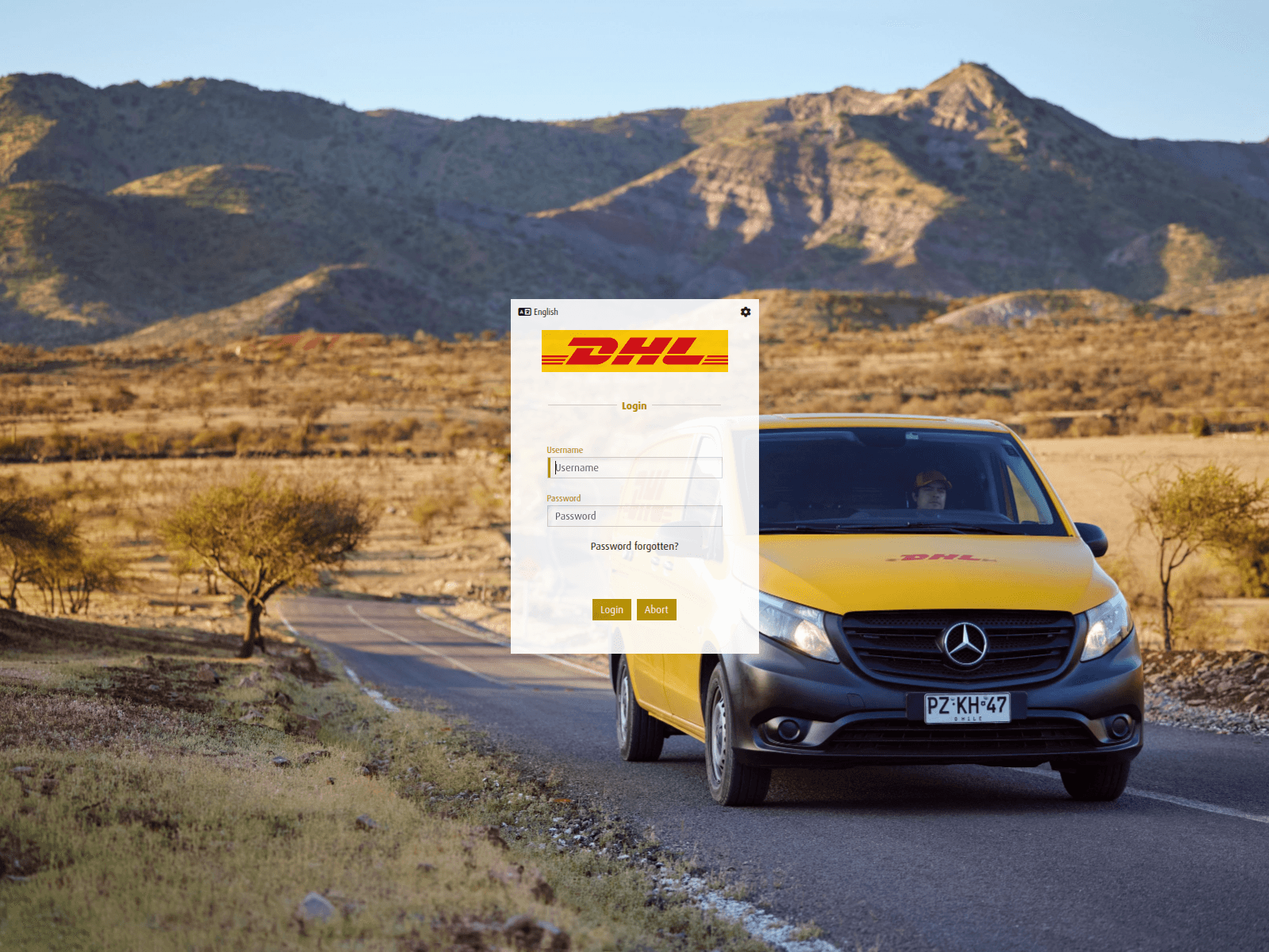 Screenshot of dhl-express-test.lobster-cloud.com