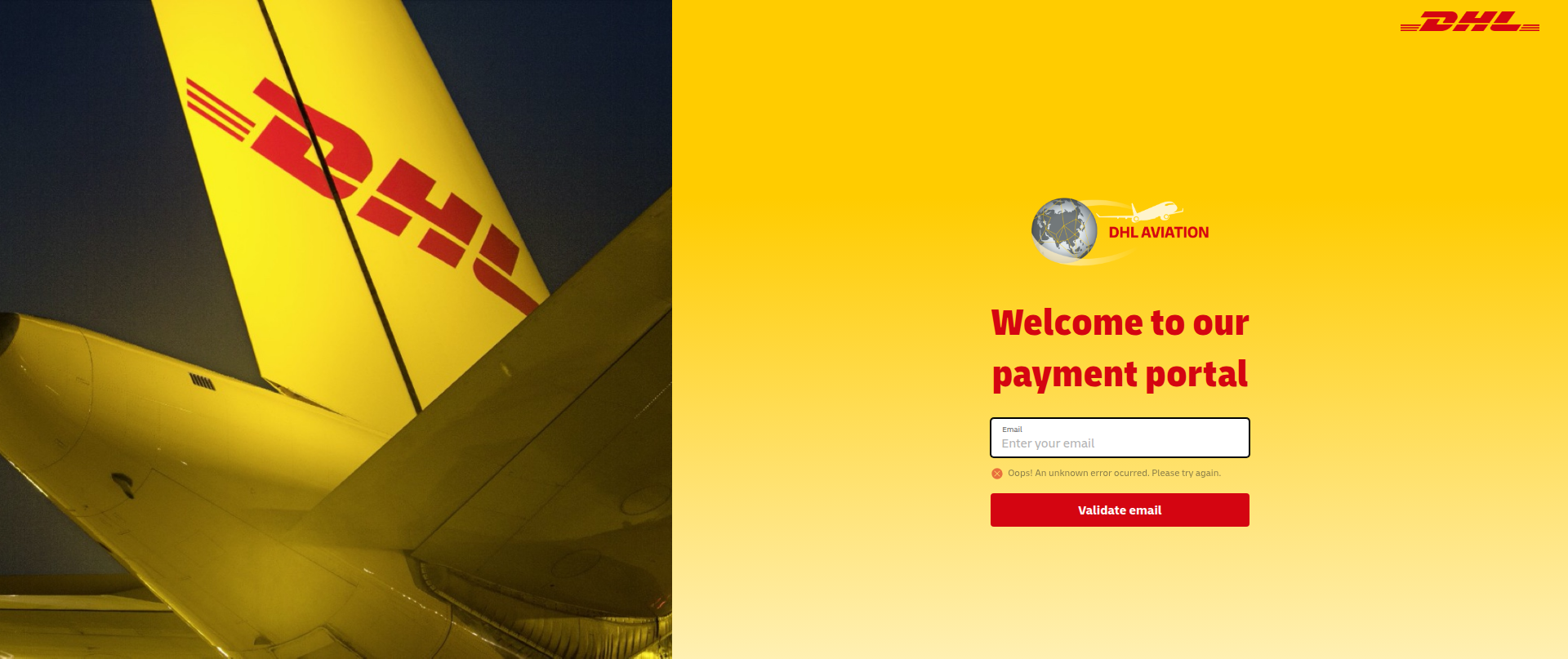 Screenshot of dhl-express-dev.firebaseapp.com