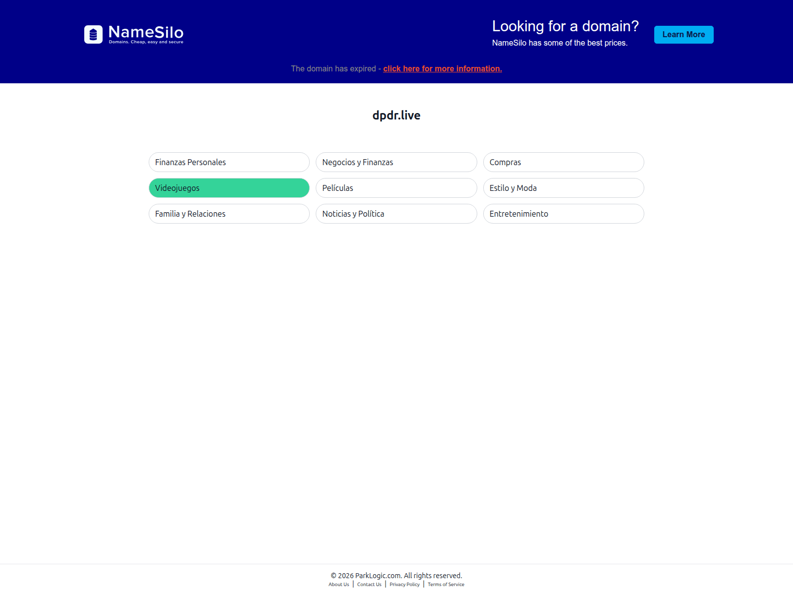 Screenshot of dpdr.live