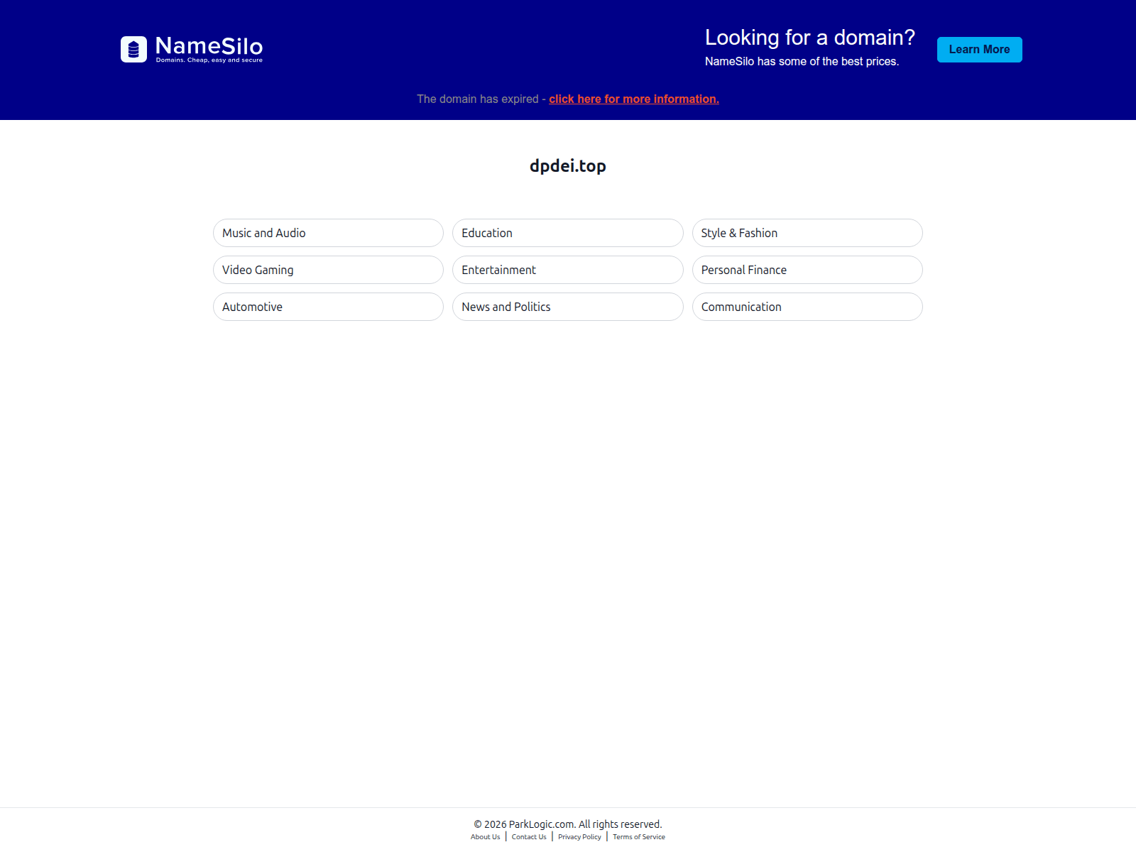 Screenshot of dpdei.top