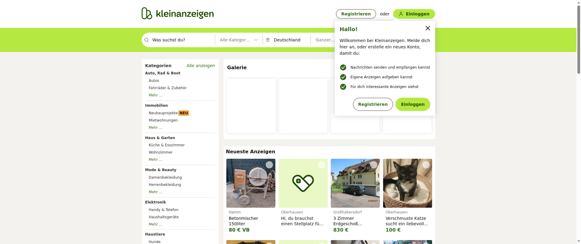 Screenshot of ebay-kleinanzeigen-id1029.help