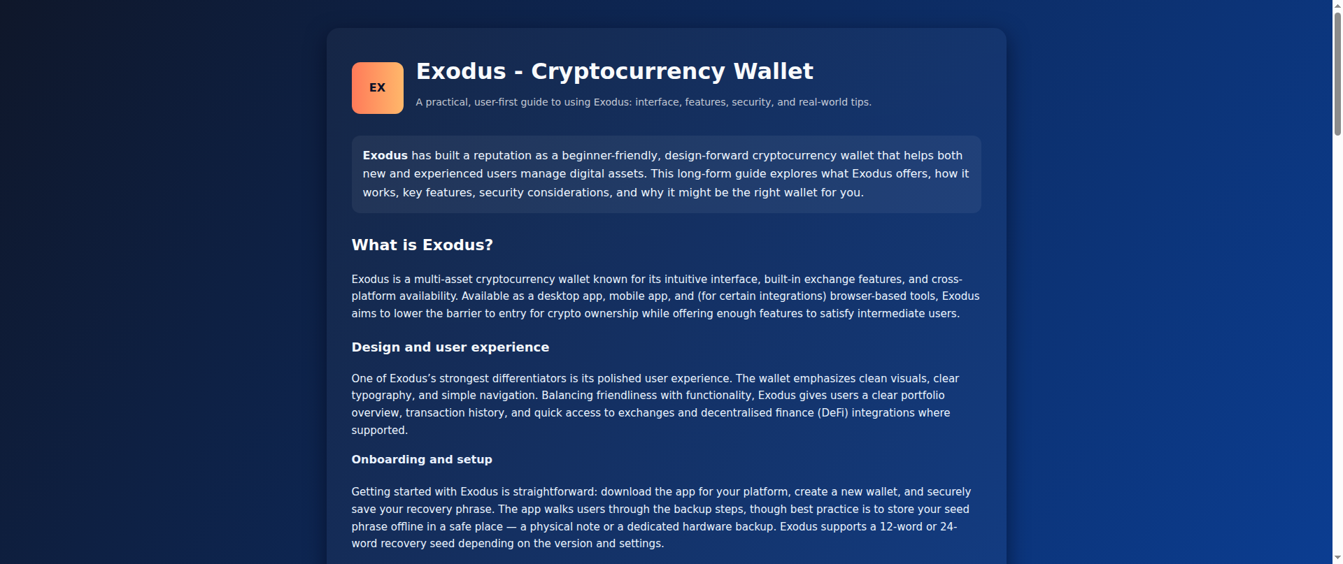 Screenshot of exoduswalletcc.pages.dev