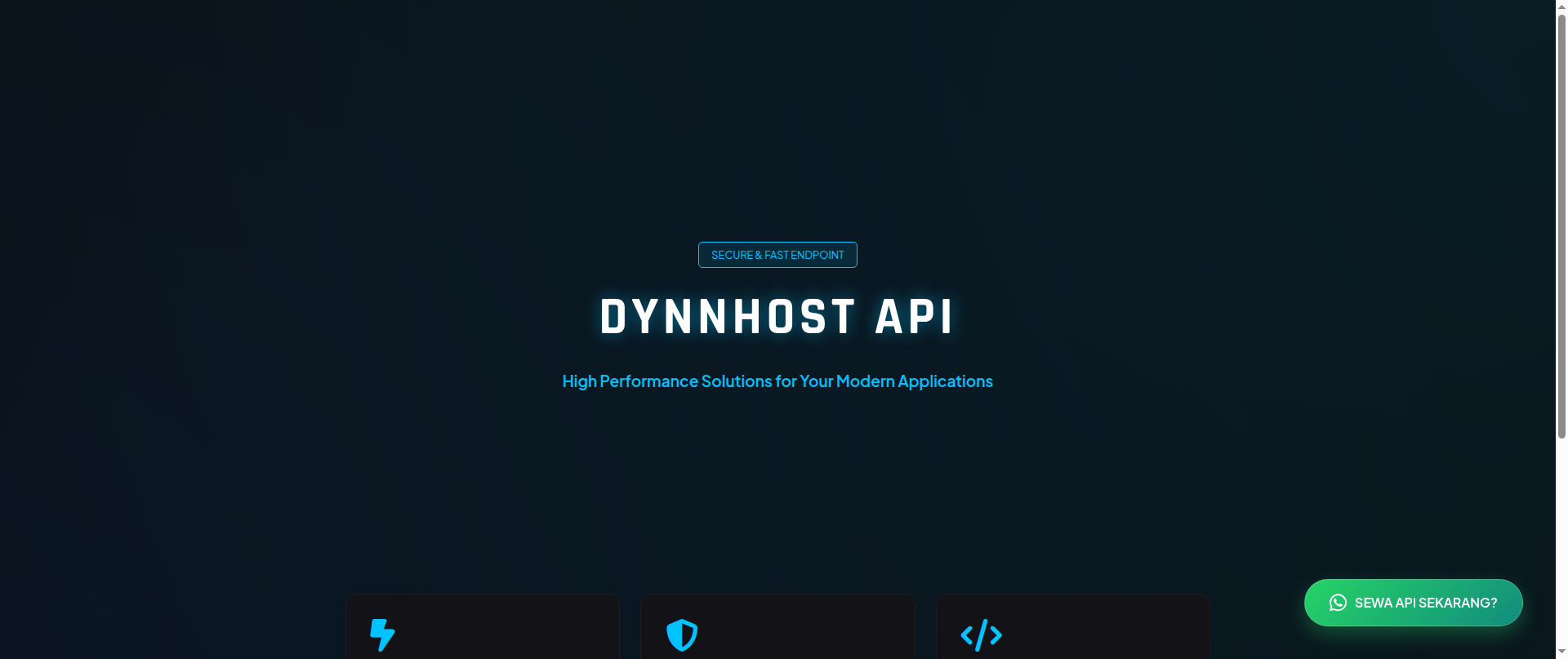 Screenshot of dynnhost.com