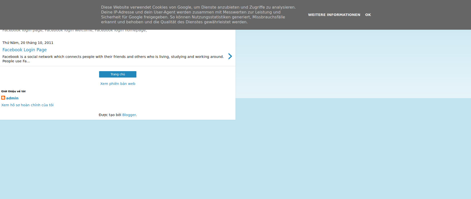 Screenshot of facebookloginaccount.blogspot.com