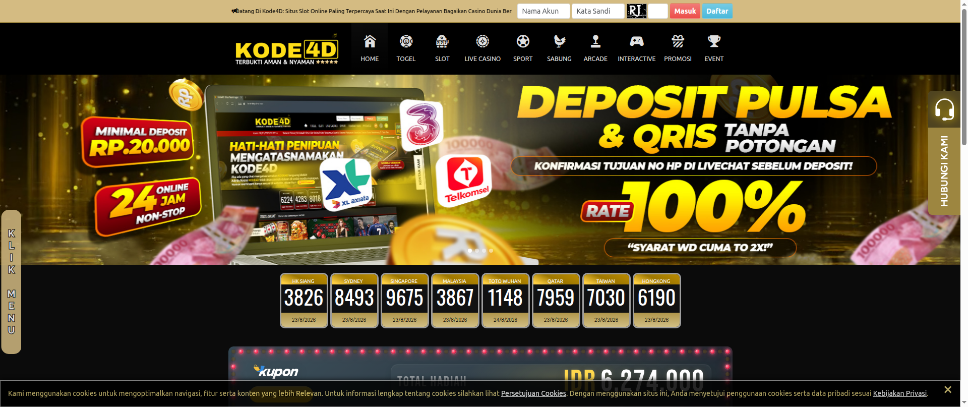 Screenshot of rekemonedasi-facebook.org