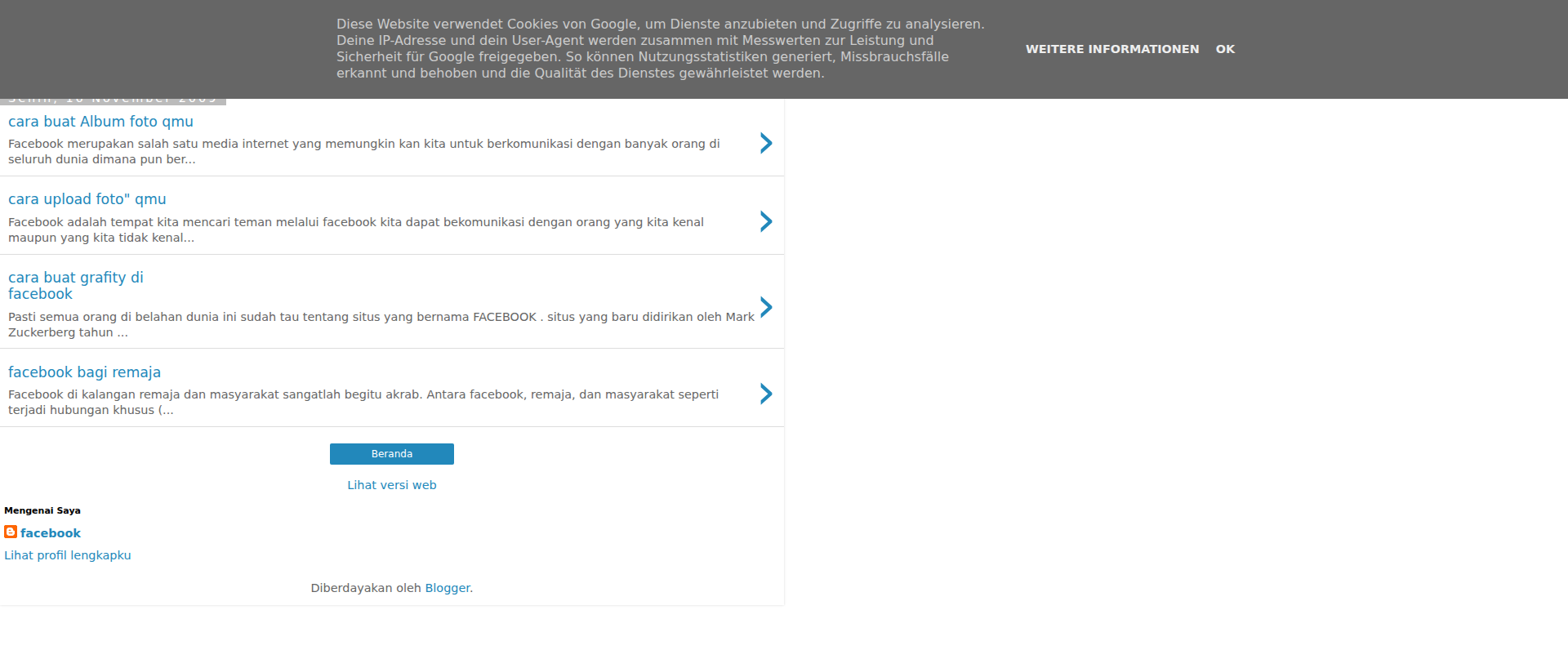 Screenshot of lovefive-facebook.blogspot.com