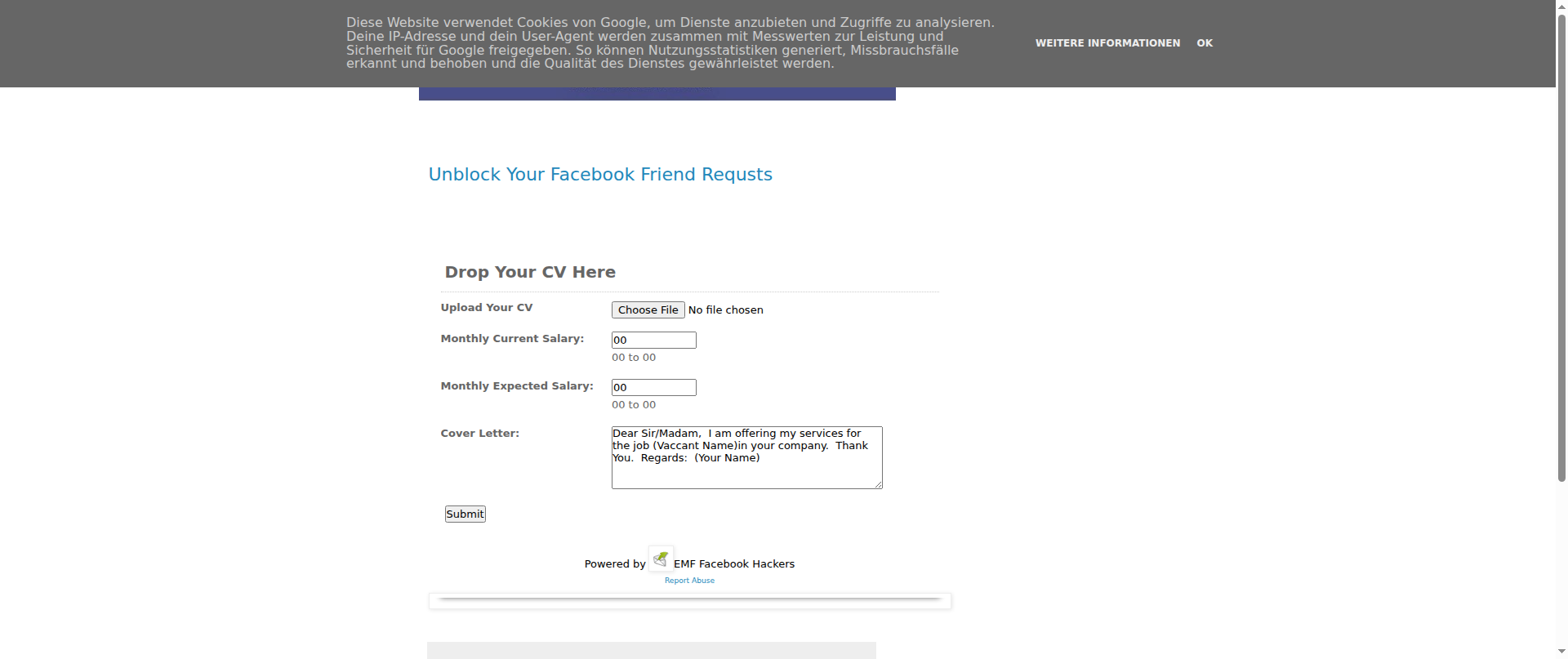 Screenshot of facebookloginid.blogspot.com