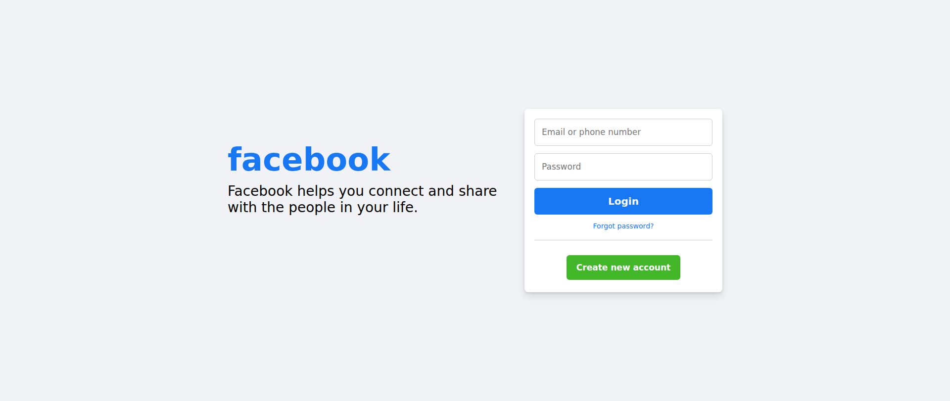 Screenshot of facebook-similer.vercel.app
