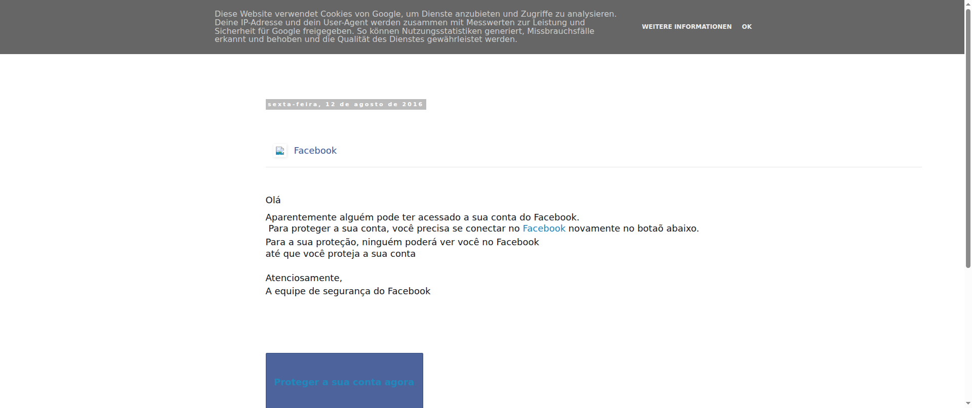 Screenshot of facebooksuporteolaine.blogspot.com