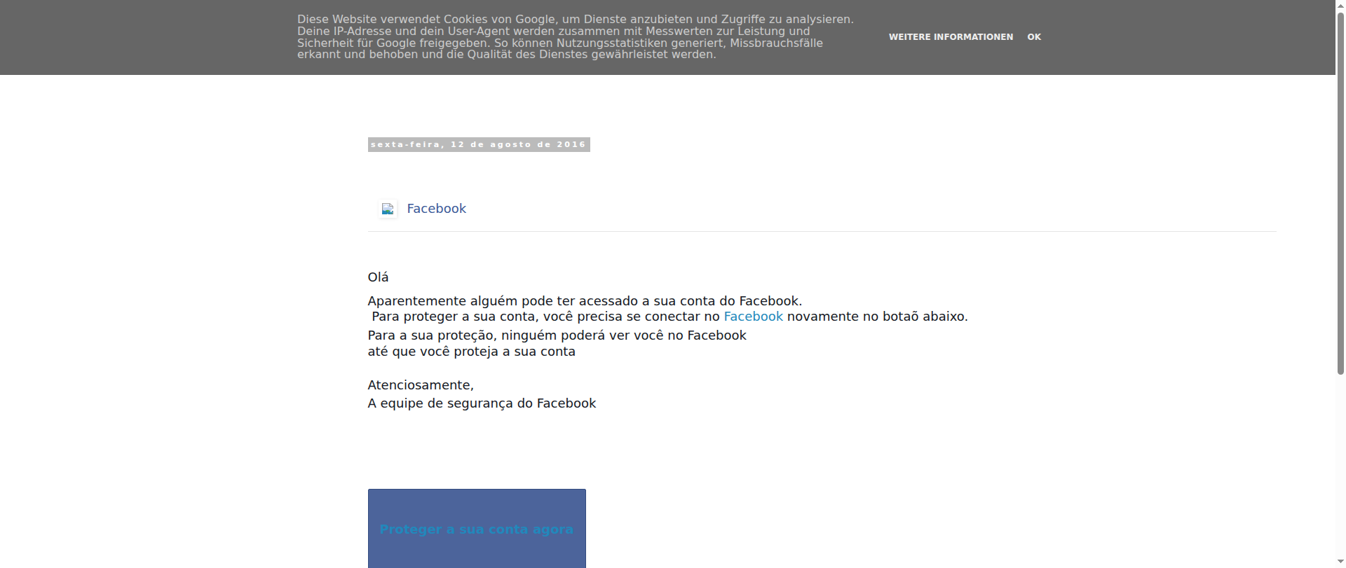 Screenshot of facebooksuporteolaine.blogspot.com