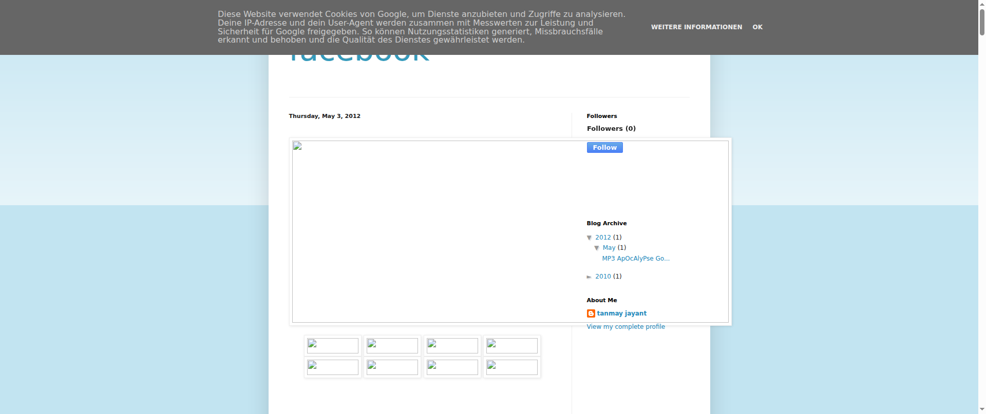 Screenshot of facebookfakepage.blogspot.com
