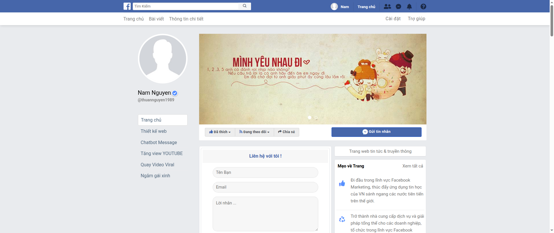 Screenshot of facebook.webstore.vn
