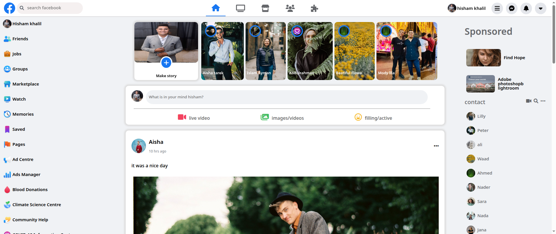 Screenshot of facebook-five-nu.vercel.app