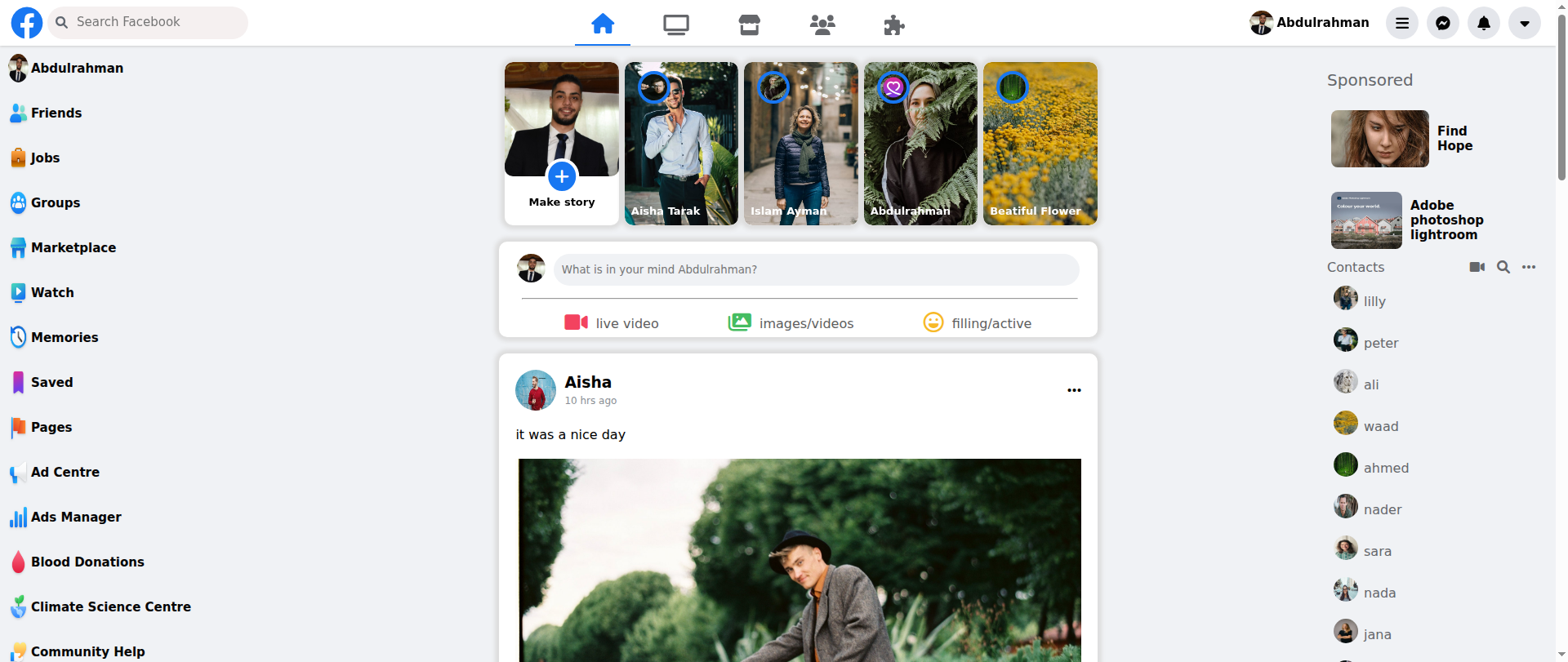 Screenshot of facebook-clone-kappa-ten.vercel.app