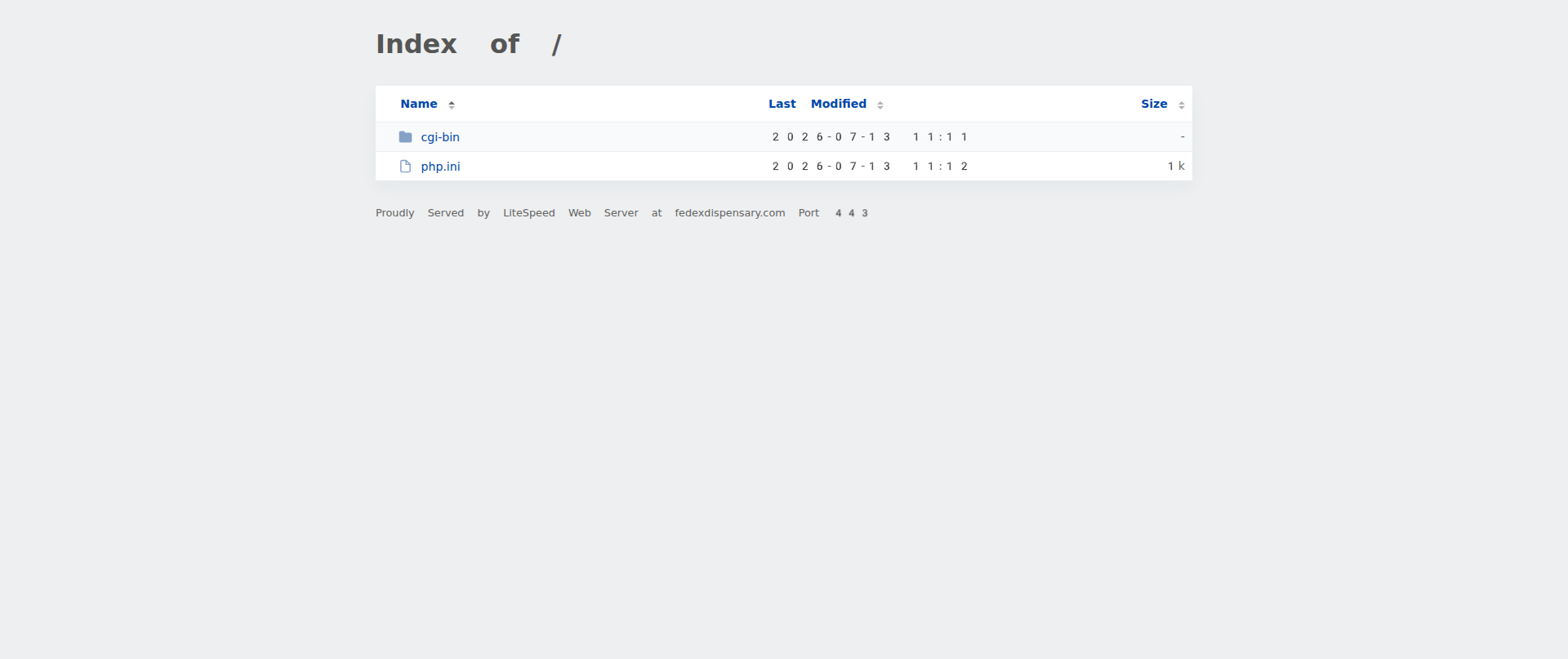 Screenshot of fedexdispensary.com