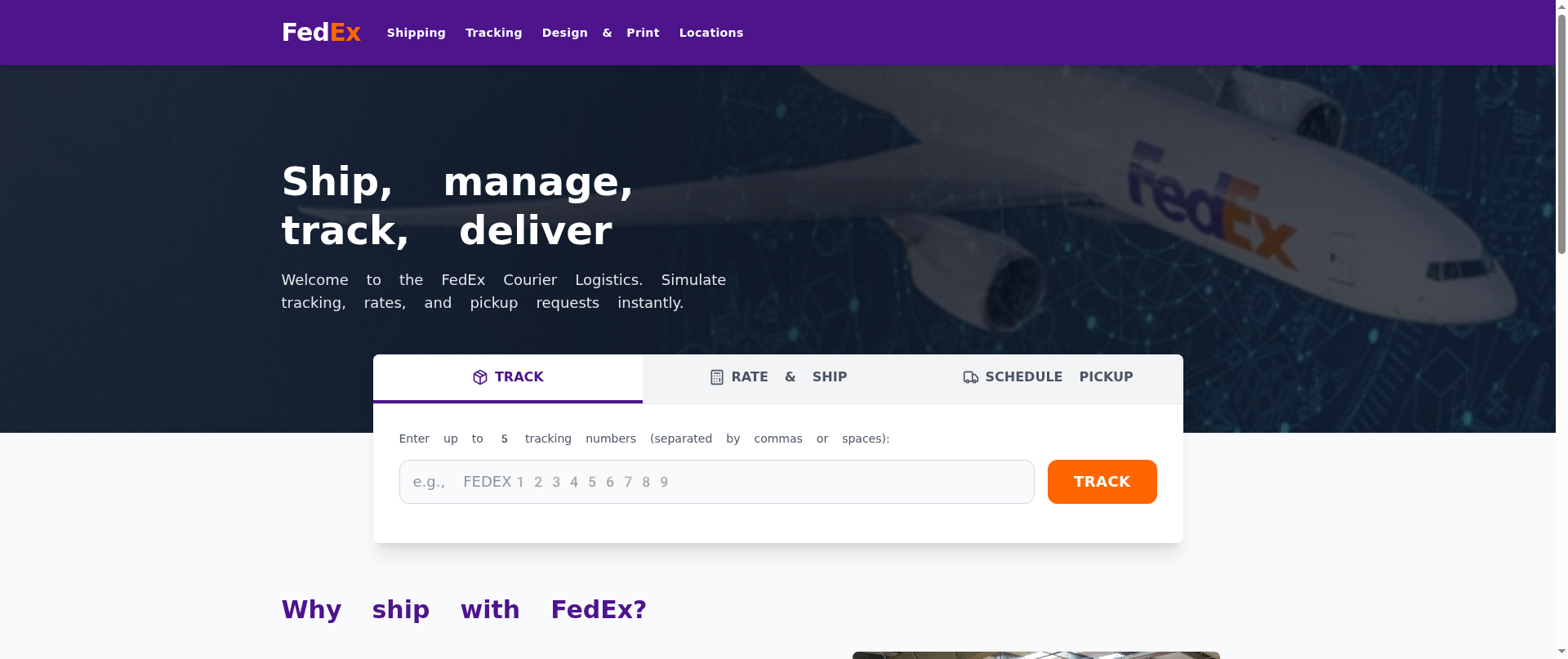 Screenshot of fedexshipman.com