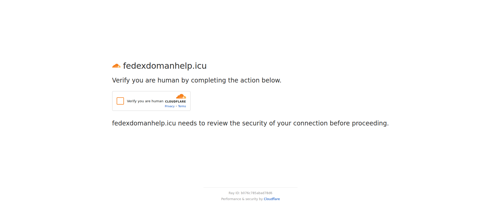 Screenshot of fedexdomanhelp.icu