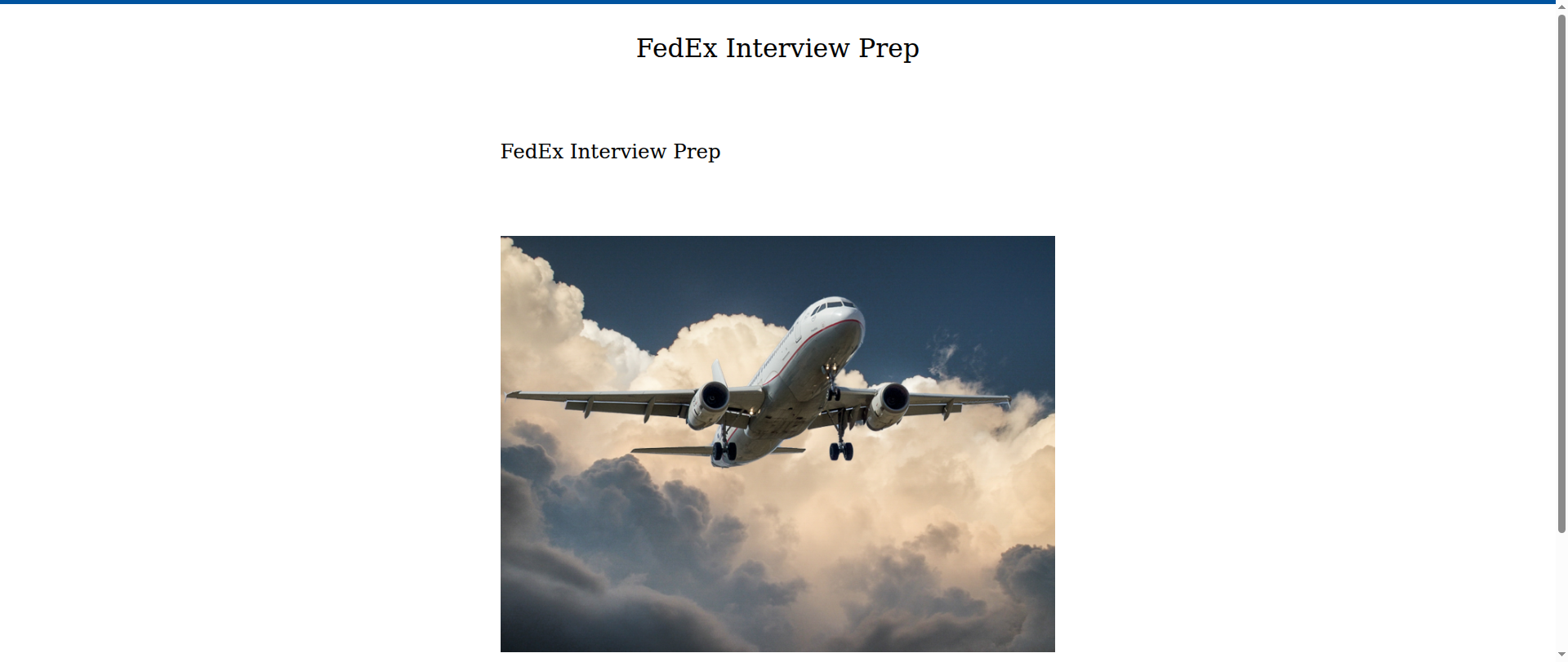Screenshot of fedexinterviewprep.com