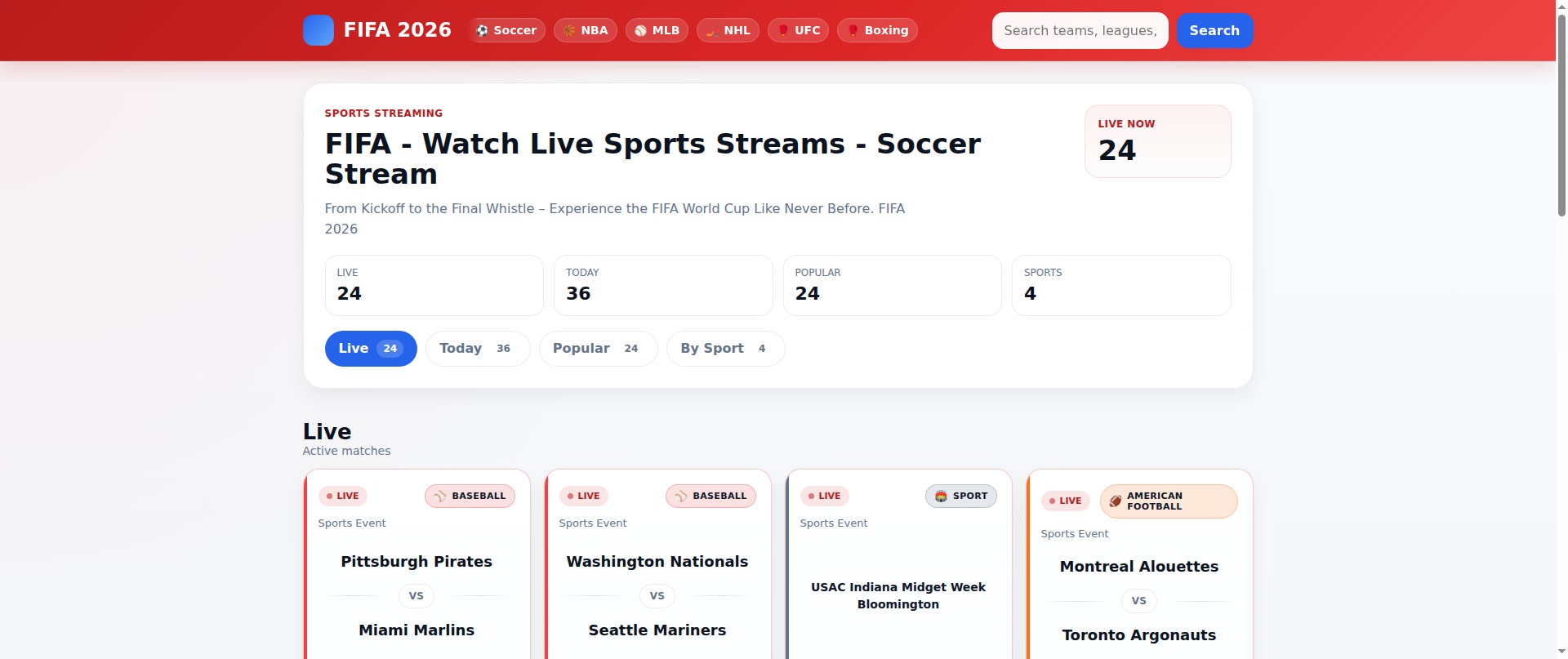 Screenshot of fifawolrldcup.com