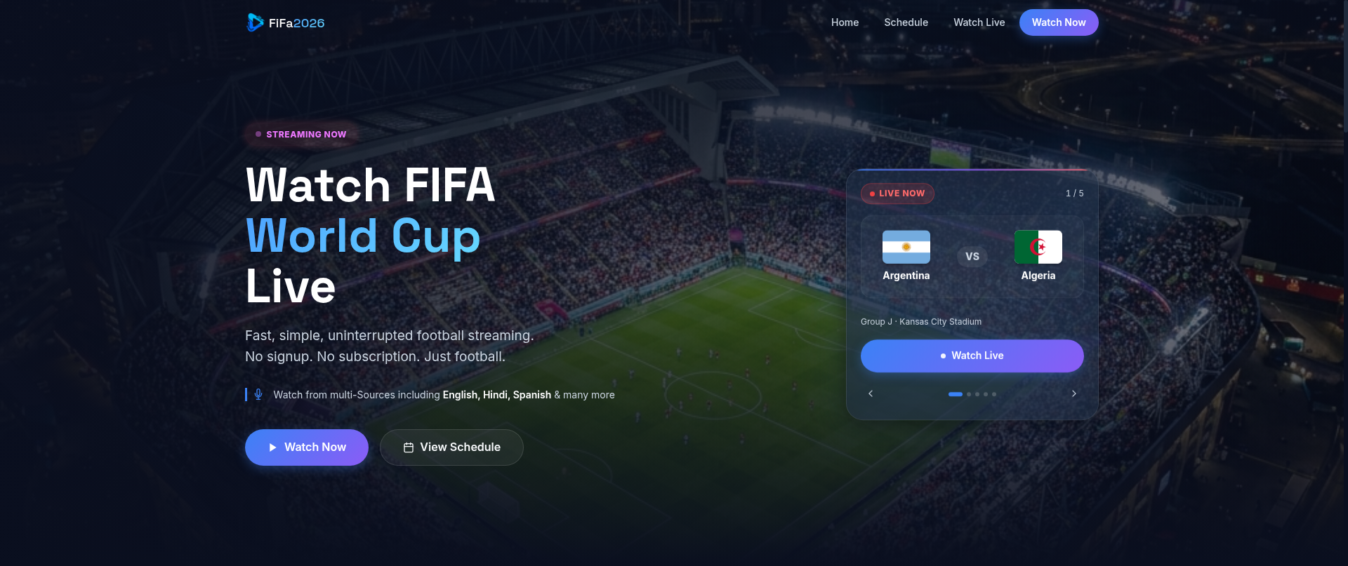Screenshot of fifa2026.online