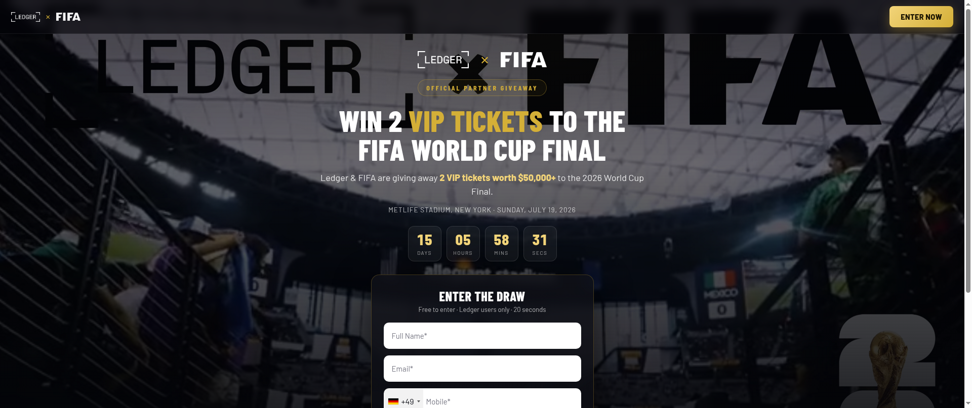 Screenshot of fifaworldcupgiveaway.com