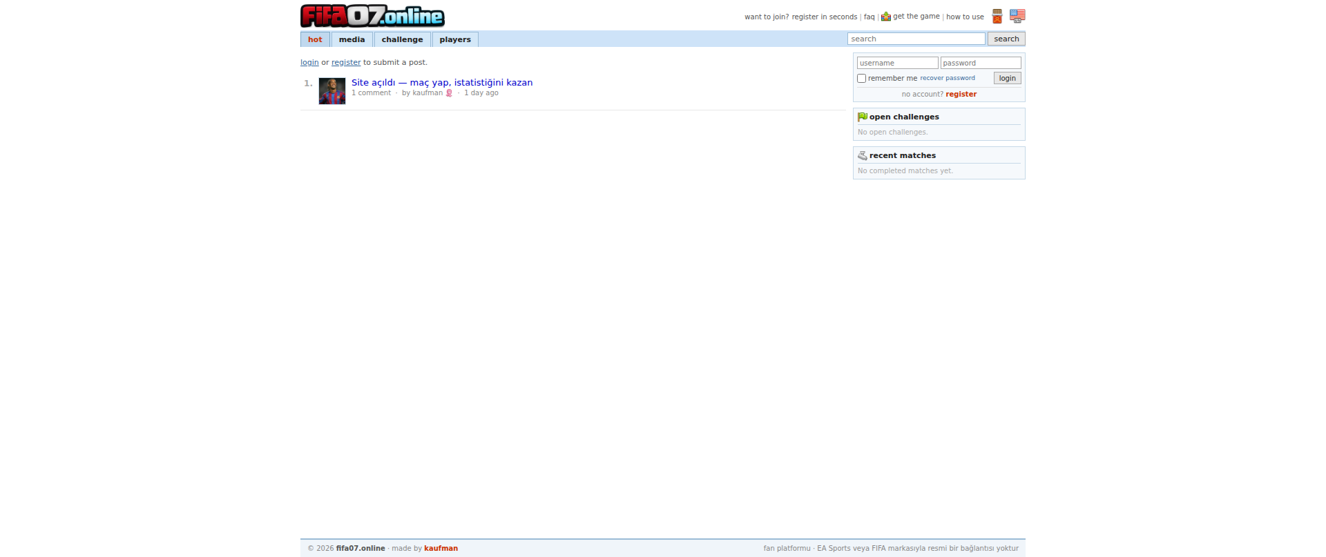 Screenshot of fifa07.online